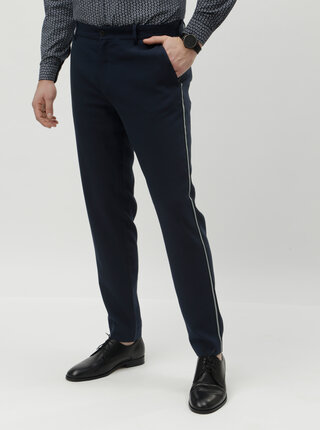 Tmavomodré chino nohavice JUNK de LUXE