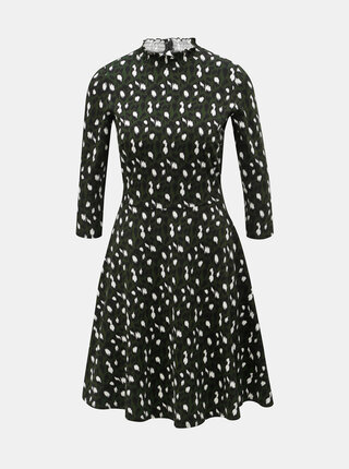 Tmavě zelené šaty s leopardím vzorem Dorothy Perkins