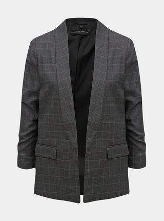 Tmavě šedé kostkované sako Dorothy Perkins