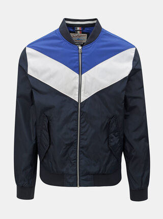 Tmavomodrý nepremokavý bomber Jack & Jones Louis