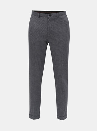 Šedé kostkované skinny fit kalhoty Burton Menswear London