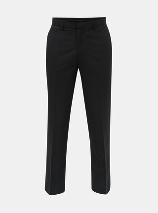 Pantaloni negri in dungi tailored fit Burton Menswear London