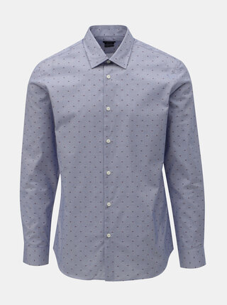 Světle modrá vzorovaná regular fit košile Selected Homme Jack