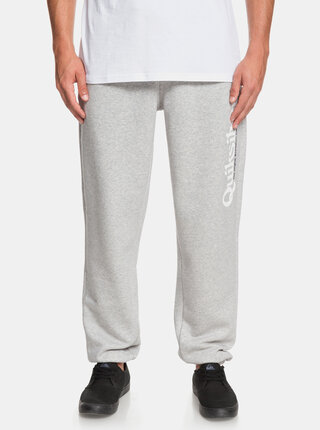 Světle šedé žíhané tepláky s potiskem Quiksilver