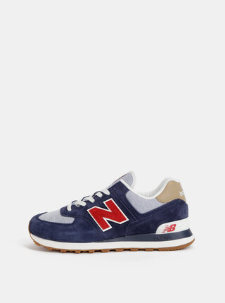 Pantofi sport barbatesti albastru inchis din piele intoarsa New Balance 574