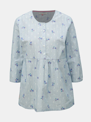 Bluza albastru deschis lejera cu model si nasturi Brakeburn