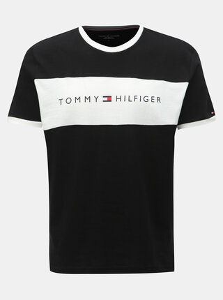 Čierne pánske tričko s potlačou Tommy Hilfiger