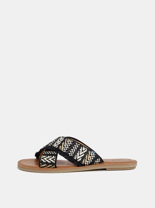 Papuci negri de dama cu model TOMS
