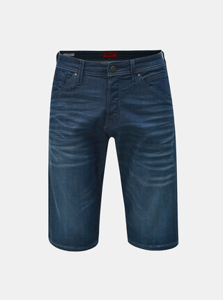 Modré rifľové loose fit kraťasy Jack & Jones Max