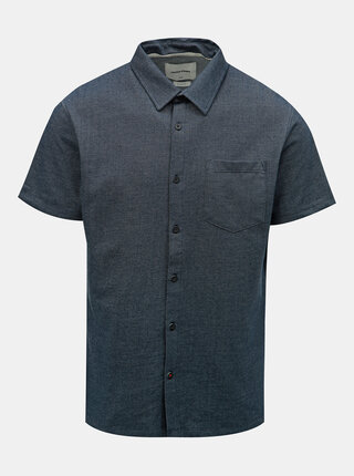 Tmavomodrá melírovaná slim fit košeľa Jack & Jones Owen