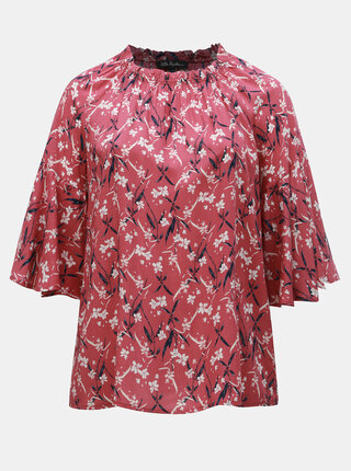 Bluza roz florala Ulla Popken