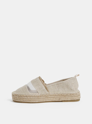 Béžové espadrilky na platforme Dorothy Perkins