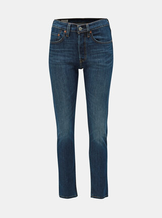 Blugi albastru inchis skinny fit de dama Levi's® 501