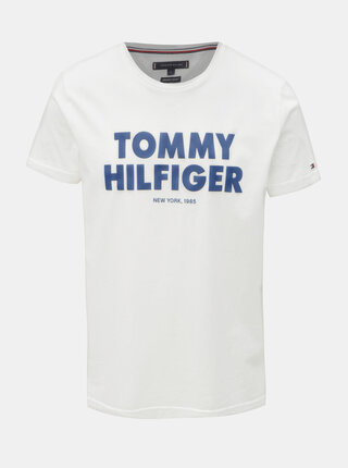 Bílé pánské tričko s potiskem Tommy Hilfiger