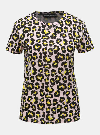 Tricou roz cu motiv leopard TALLY WEiJL