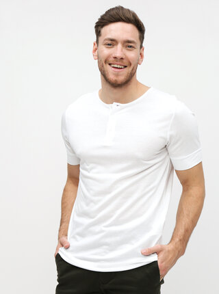 Tricou alb Selected Homme Amos