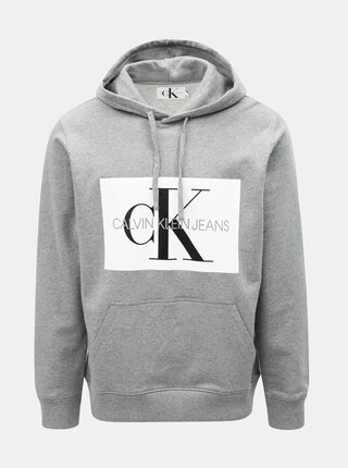 Šedá pánská mikina s potiskem Calvin Klein Jeans