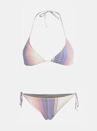Costum de baie din 2 piese mov-roz in dungi de dama Rip Curl