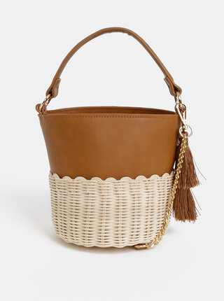Hnědá crossbody kabelka se střapci ALDO
