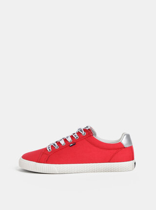 Červené dámske tenisky Tommy Hilfiger