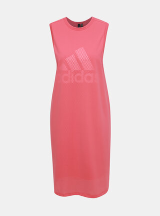 Růžové šaty adidas Performance