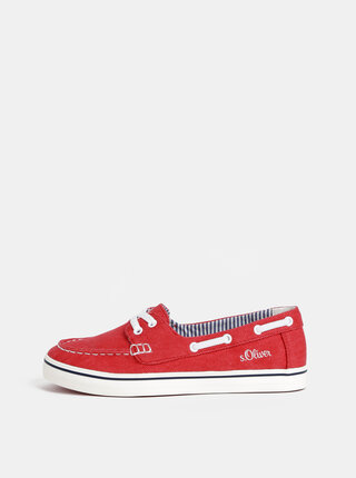 Červené dámské slip on s.Oliver