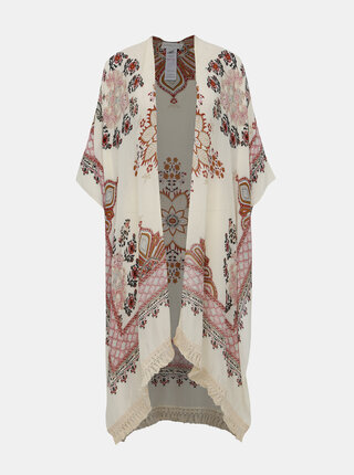 Krémové vzorované kimono Apricot