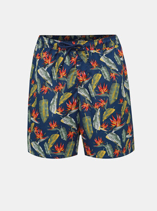 Tmavě modré vzorované plavky Jack & Jones Cali