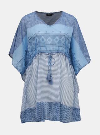 Modrý vzorovaný kaftan Zizzi Carmen
