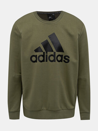 Khaki pánská mikina s potiskem adidas Performance Bos