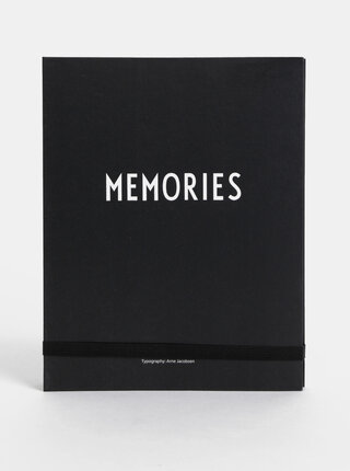 Černá foto kniha se samolepkami Design Letters Memories