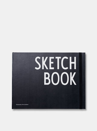 Černý zápisník Design Letters Sketch Book