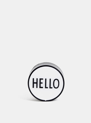 Světle šedý adaptér Design Letters Hello