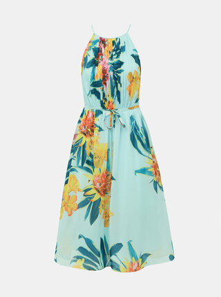 Svetlomodré kvetované midišaty Dorothy Perkins