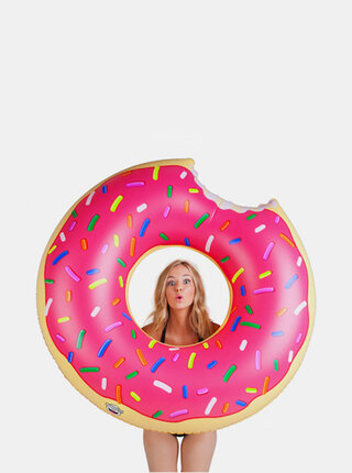 Růžový nafukovací kruh do vody ve tvaru donutu BigMouth Inc.