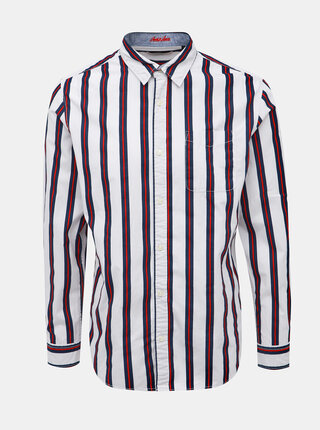 Biela pruhovaná košeľa Jack & Jones Trig