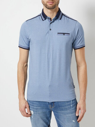 Modré polo tričko Burton Menswear London