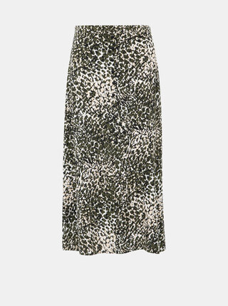 Khaki vzorovaná maxi sukně Dorothy Perkins