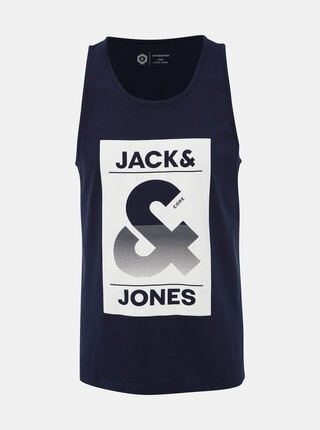 Tmavomodré tielko s potlačou Jack & Jones Lee