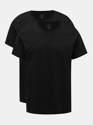 Sada dvoch pánskych tričiek pod košeľu v čiernej farbe Calvin Klein Underwear