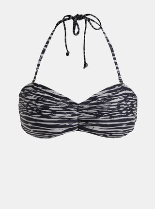 Krémovo-černý vzorovaný horní díl plavek Dorothy Perkins