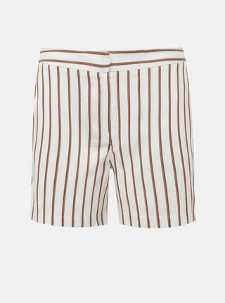 Krémové pruhované šortky Dorothy Perkins