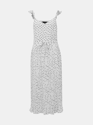Biele bodkované midišaty Dorothy Perkins