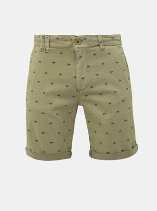 Khaki vzorované kraťasy Blend