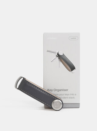 Šedá kožená klíčenka Orbitkey