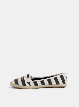 Černo-krémové dámské pruhované espadrilky Haily´s Lari