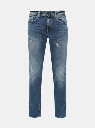 Modré slim fit rifle Selected Homme Leon