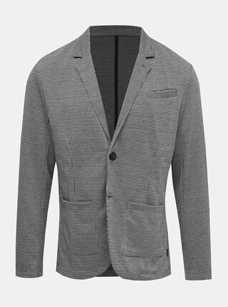 Šedé vzorované skinny fit sako Jack & Jones Arnold