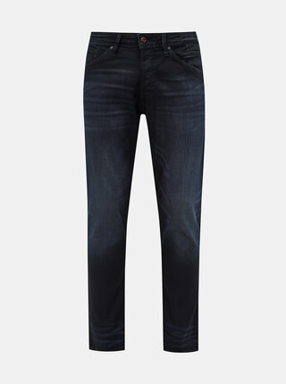Tmavomodré slim fit rifle Jack & Jones Glenn