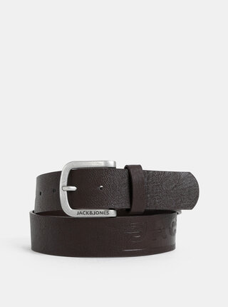 Tmavě hnědý pásek Jack & Jones Harry
